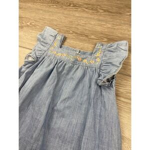 Bon Bon Toddler Girl Alba Chambray Short Sleeve Denim Dress Blue Size 4